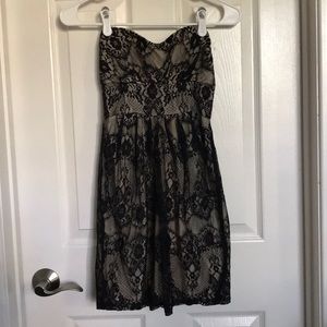 Strapless Lace Mini Dress